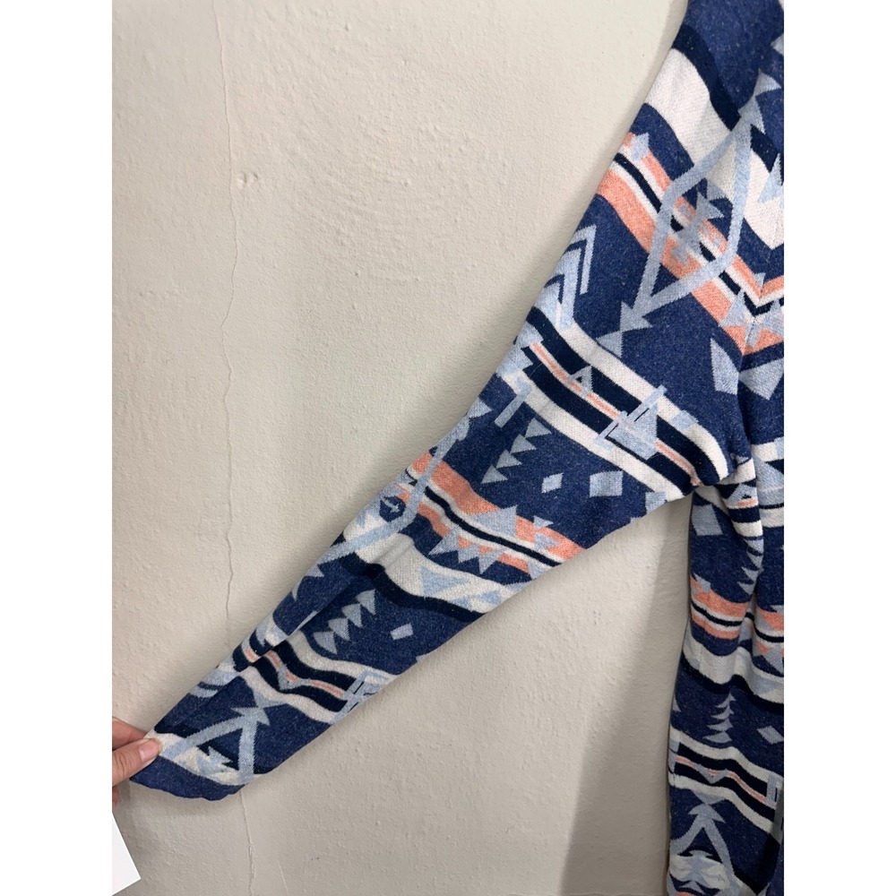 Lands' End Cardigan Womens 2X Multi Southwestern Native Lightweight Open Front - Picture 7 of 12